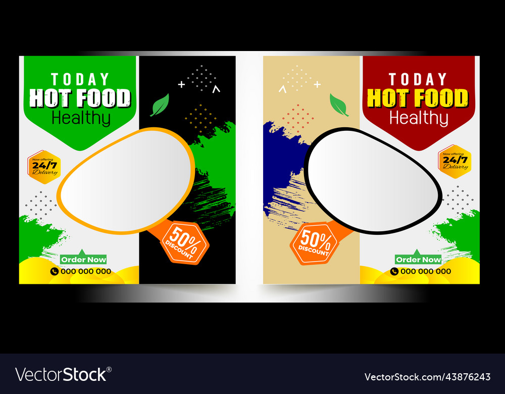 Social Media Food Template Food Discount Poster Vector Image social-media-food-template-food-discount-poster-vector-image