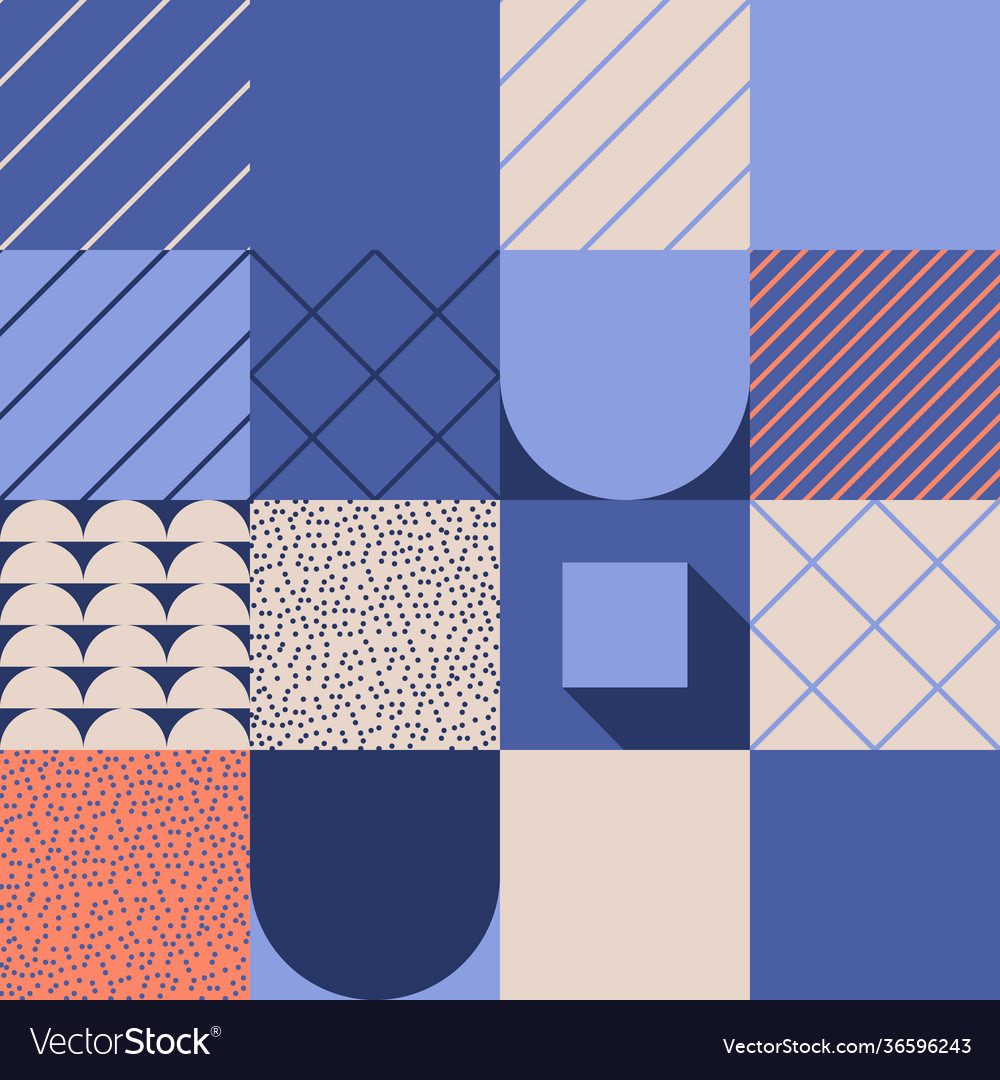 Trendy background with simple shapes Vector Image Trendy background with simple shapes