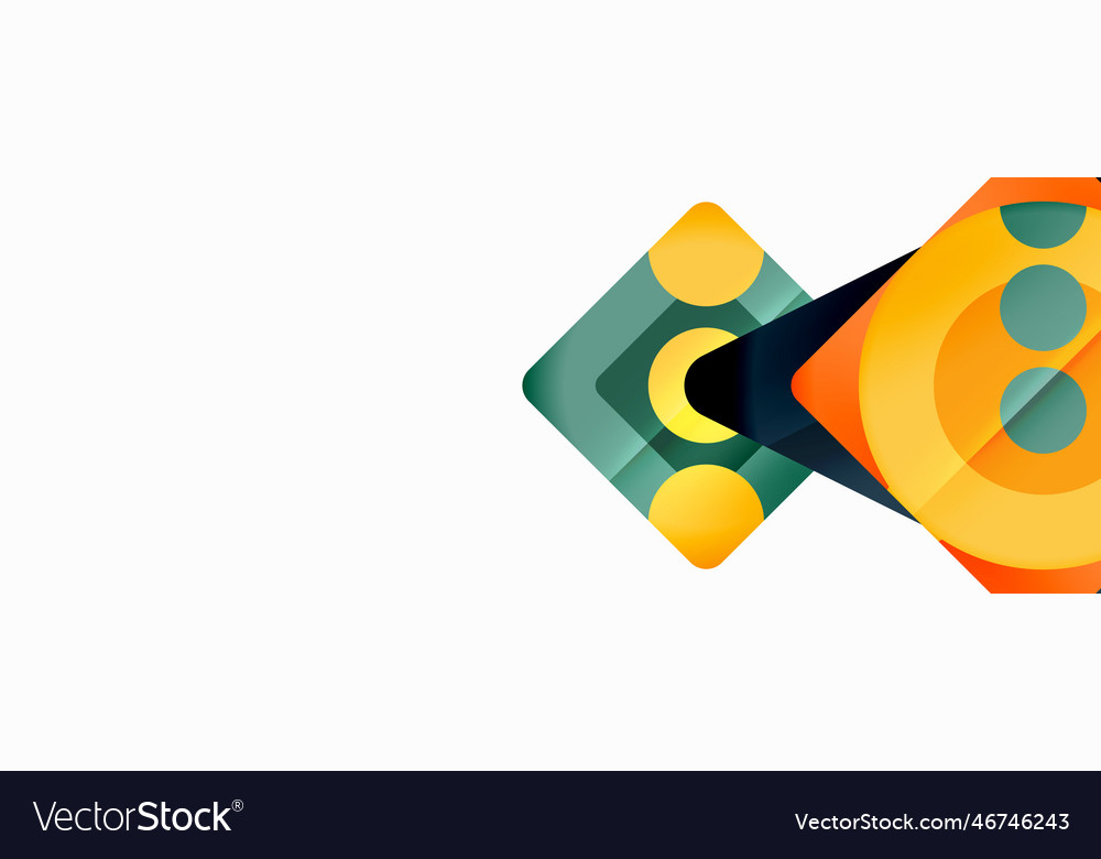 Triangles and circles abstract background for Vector Image