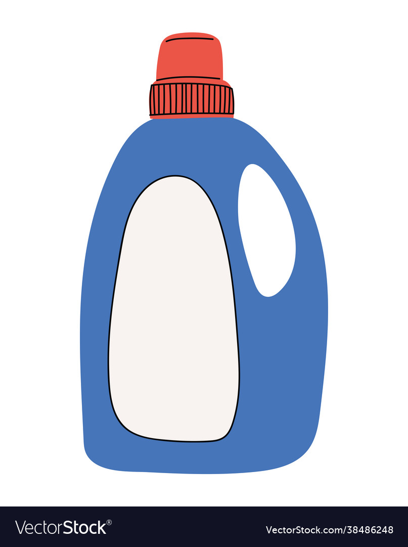 Blue disinfectant bottle Royalty Free Vector Image