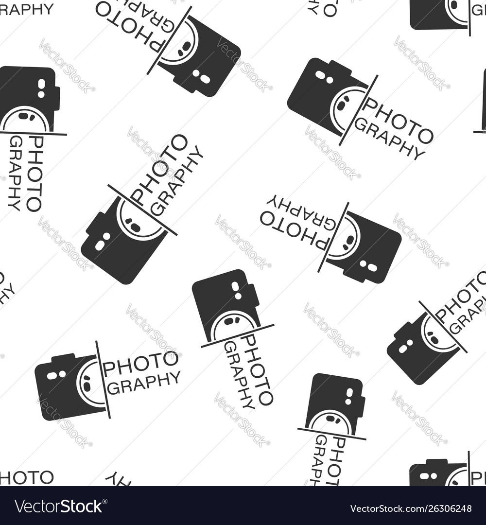 Camera device sign icon seamless pattern vector image Camera device sign icon seamless pattern