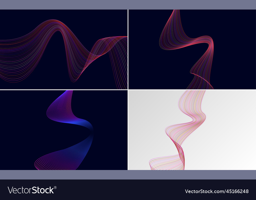 Collection of geometric minimal lines pattern set vector image Collection of geometric minimal lines pattern set