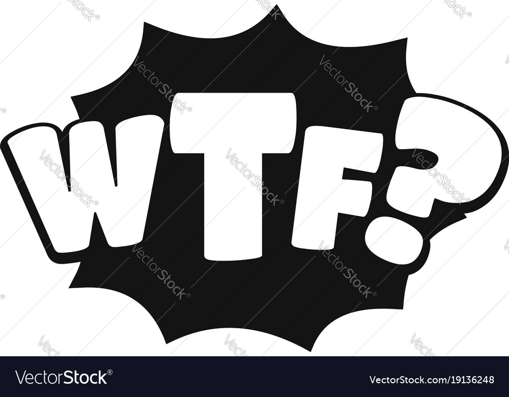 Comic boom wtf icon simple black style Royalty Free Vector