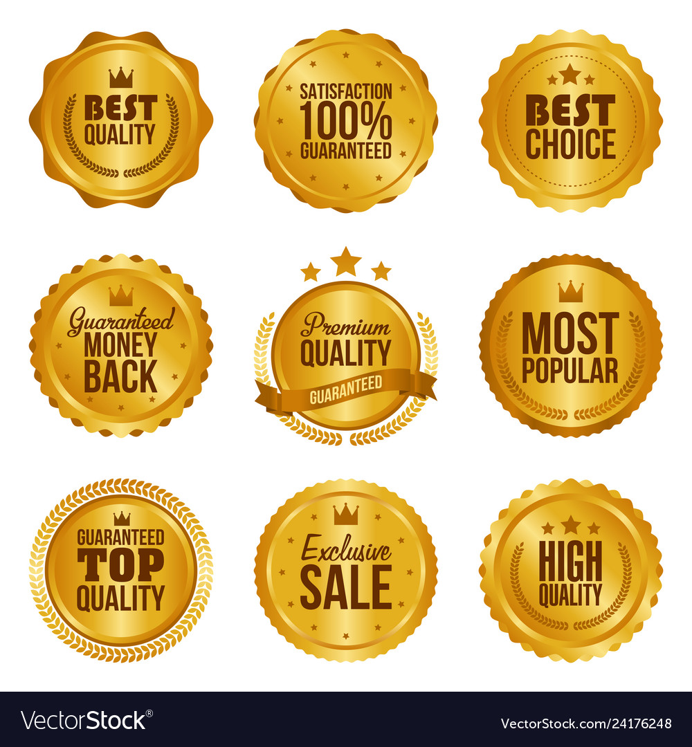 Golden metal best choice premium quality badges