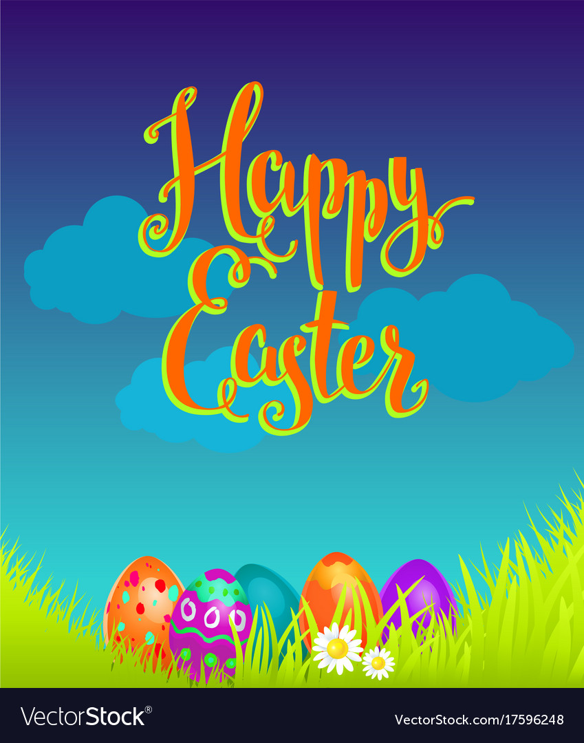 Holiday easter card Royalty Free Vector Image - VectorStock