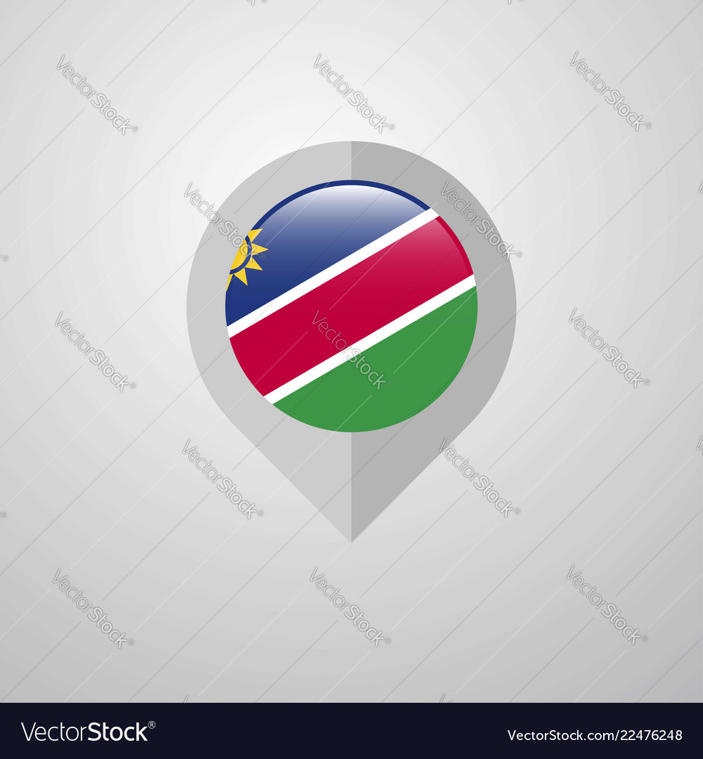 Karten-Navigation Pointer mit namibia Flag Design