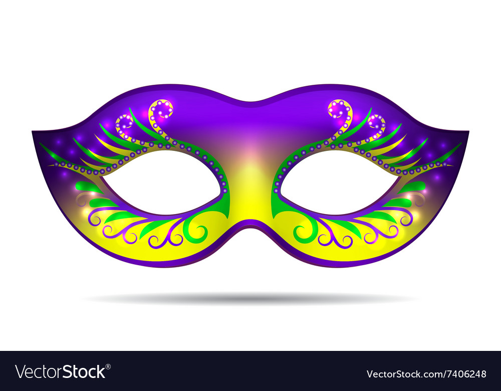 Mardi gras mask Royalty Free Vector Image - VectorStock