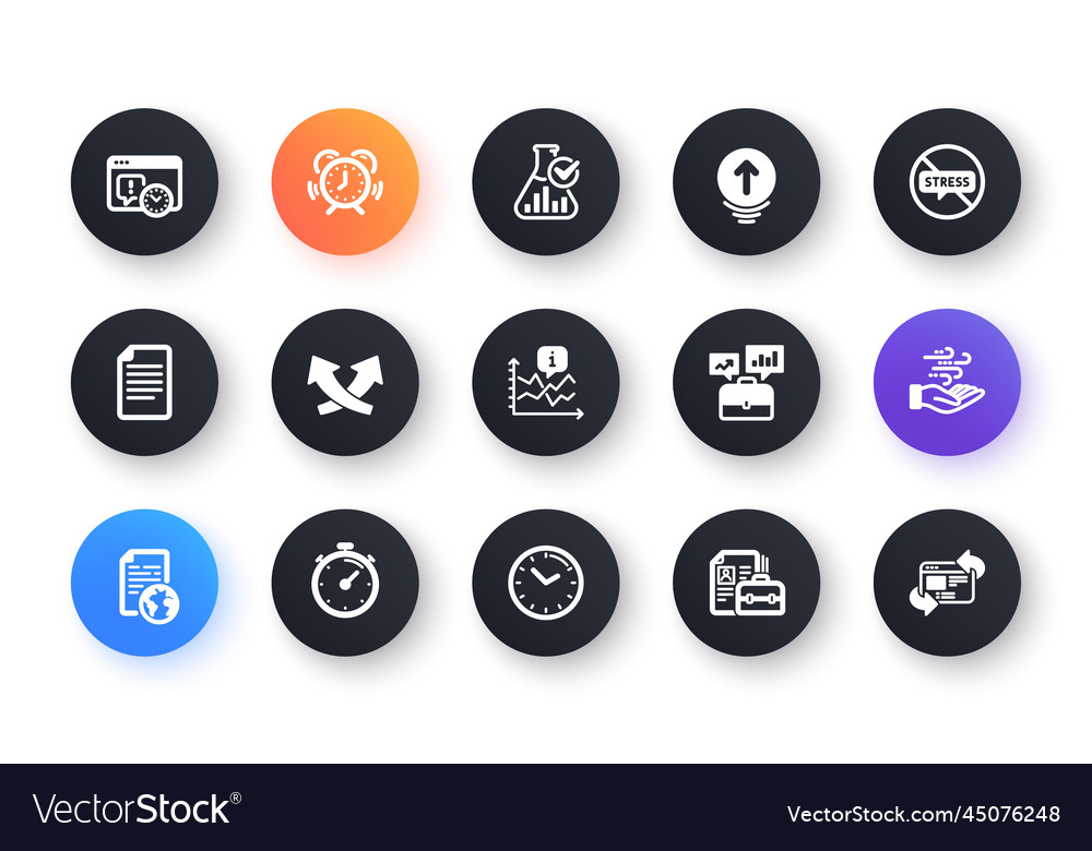 Minimal set of internet document project deadline Vector Image Minimal set of internet document project deadline