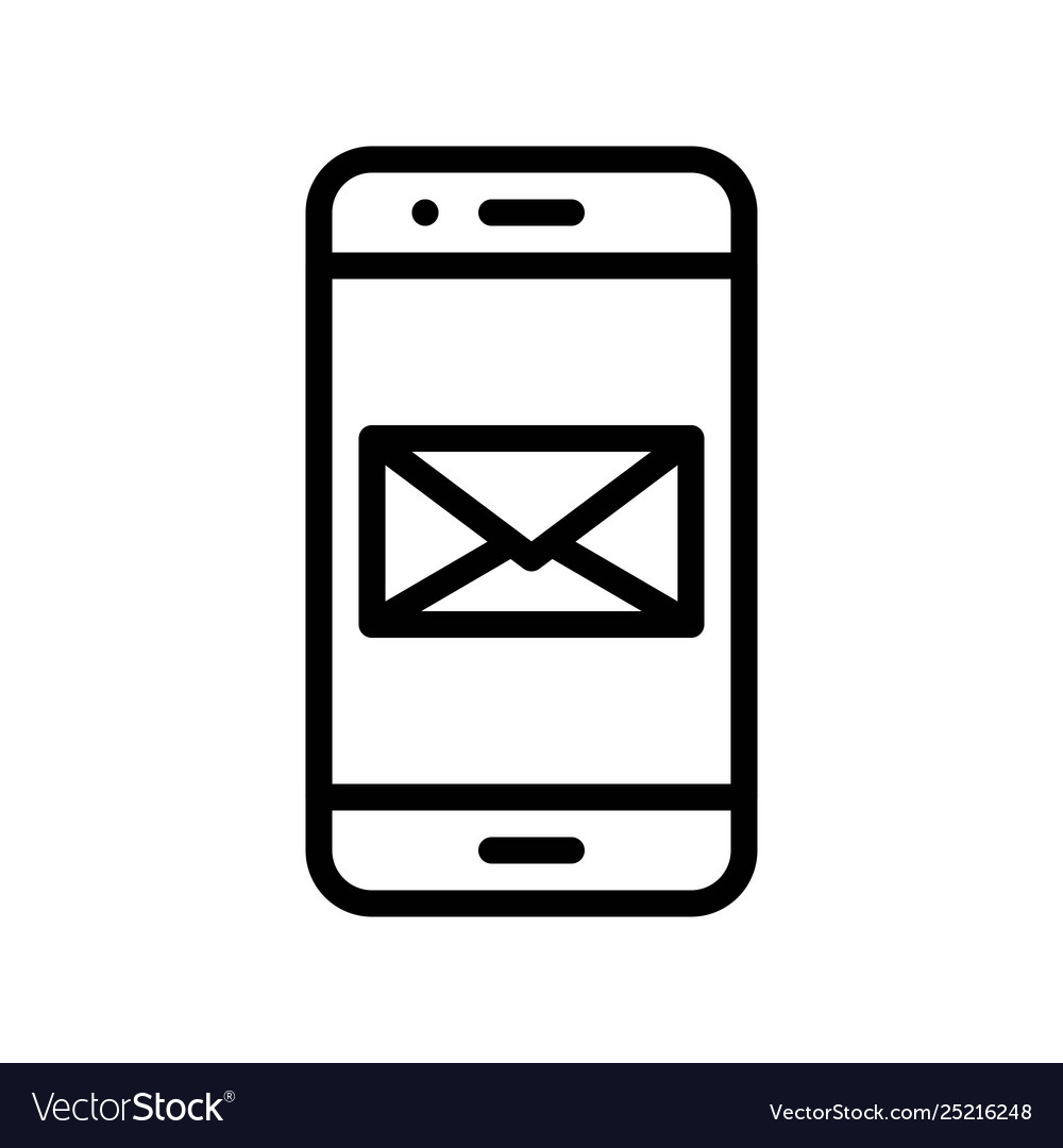 Mobile phone with mail social media line style