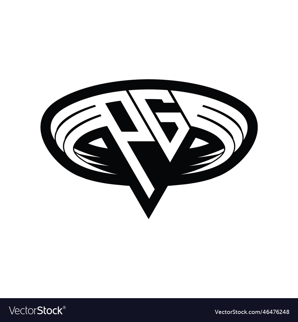 PG Monogram Logo with Triangle Slice