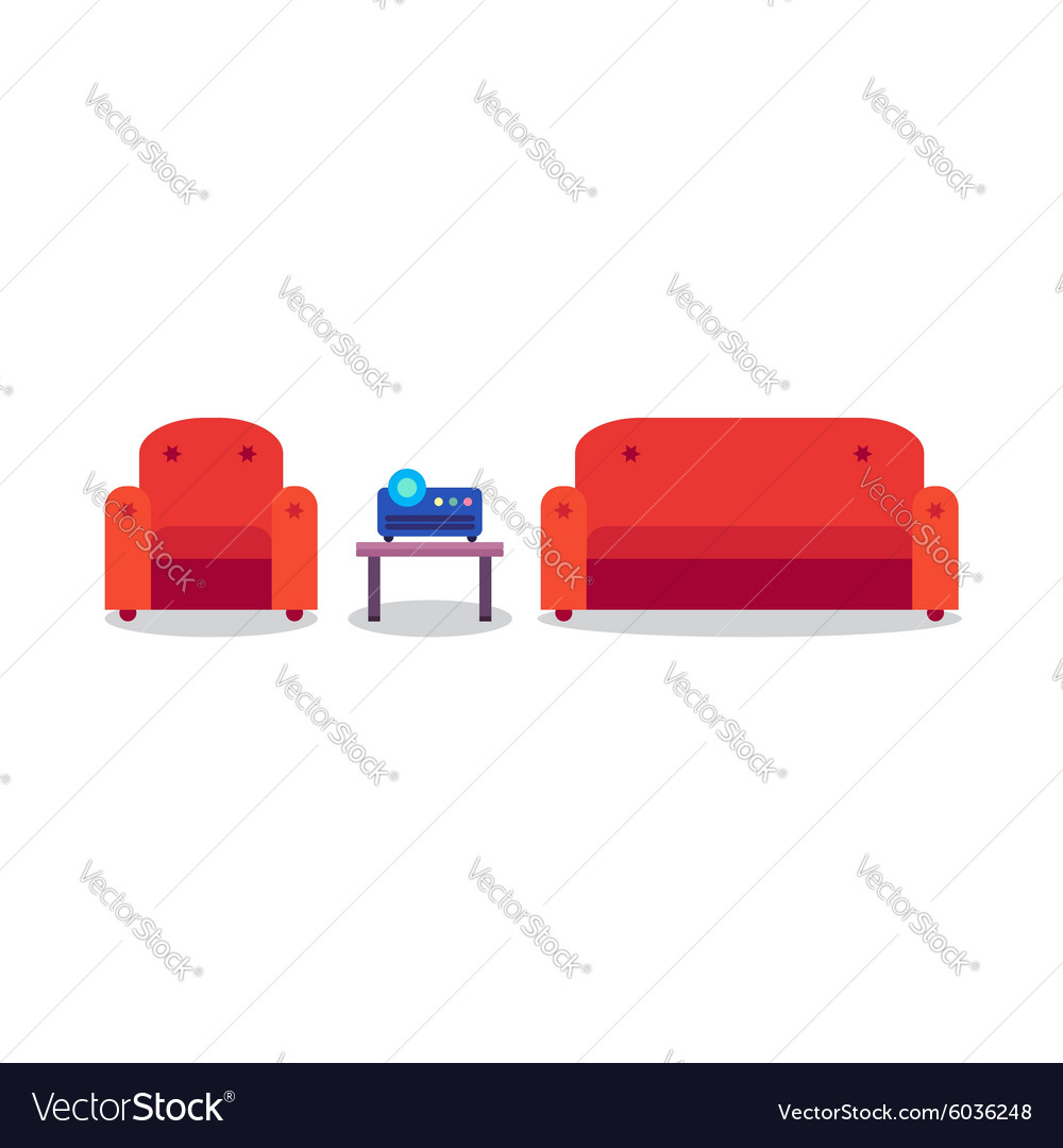 Presentation room with projector and comfortable