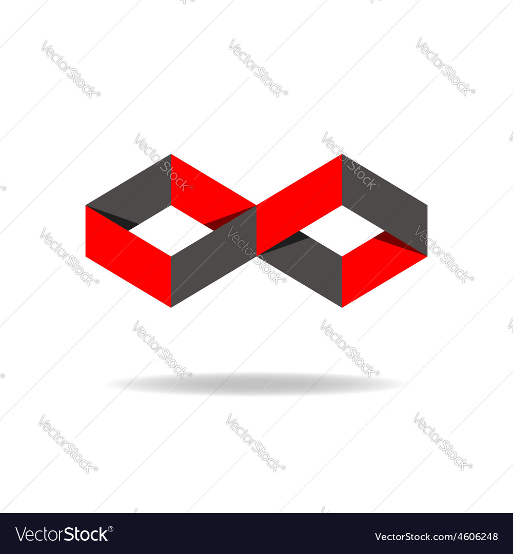 Red and black rhombus logo creative design