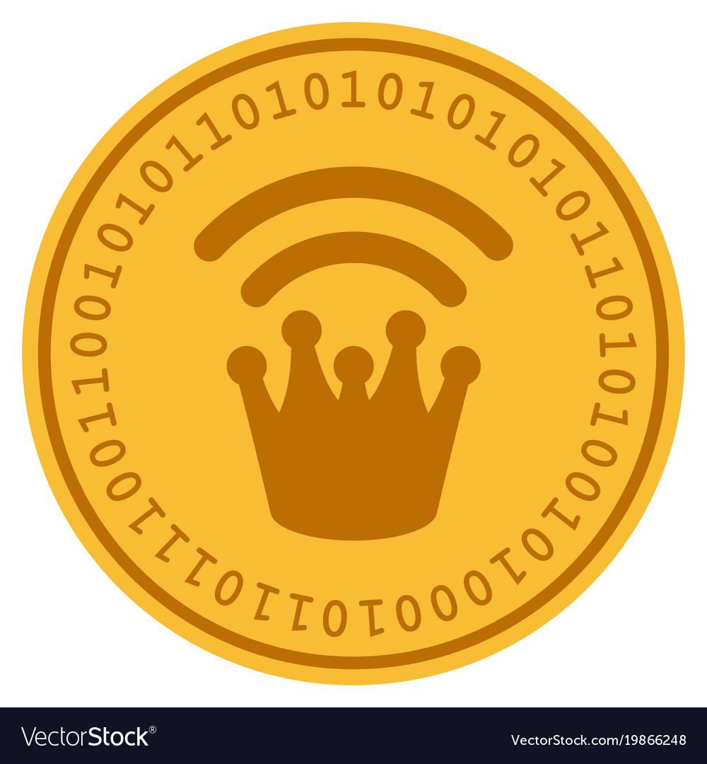 Royal digital coin Royalty Free Vector Image - VectorStock