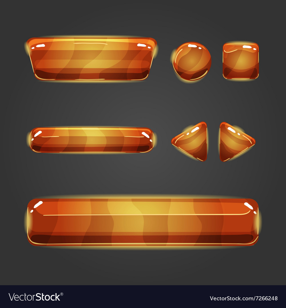 Set button for game design 7 Royalty Free Vector Image