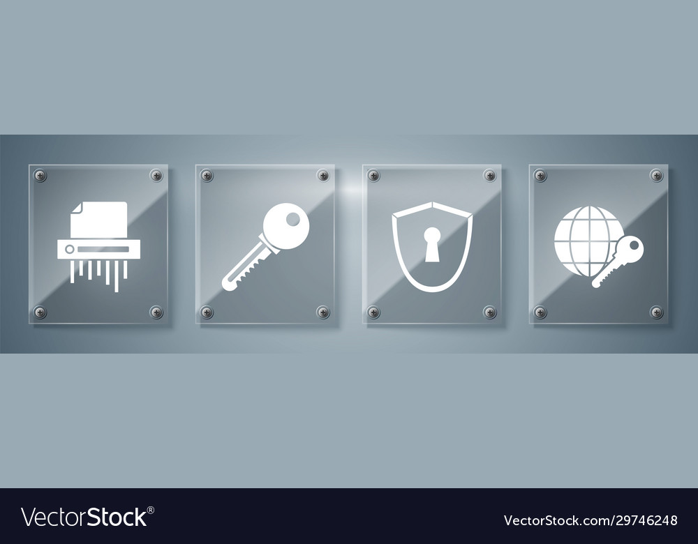 Set globe key shield with keyhole