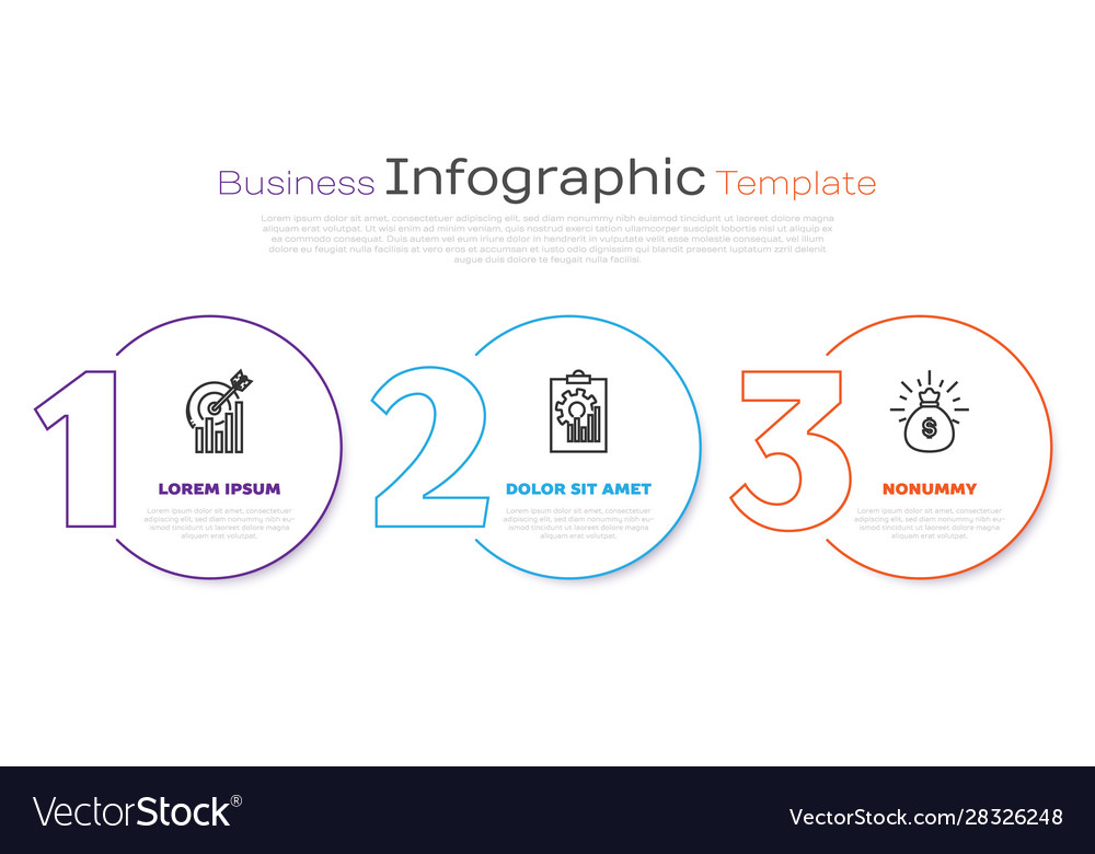 Set line target with graph chart clipboard vector image Set line target with graph chart clipboard