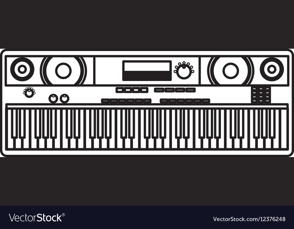 Synthesizer electric isolated icon