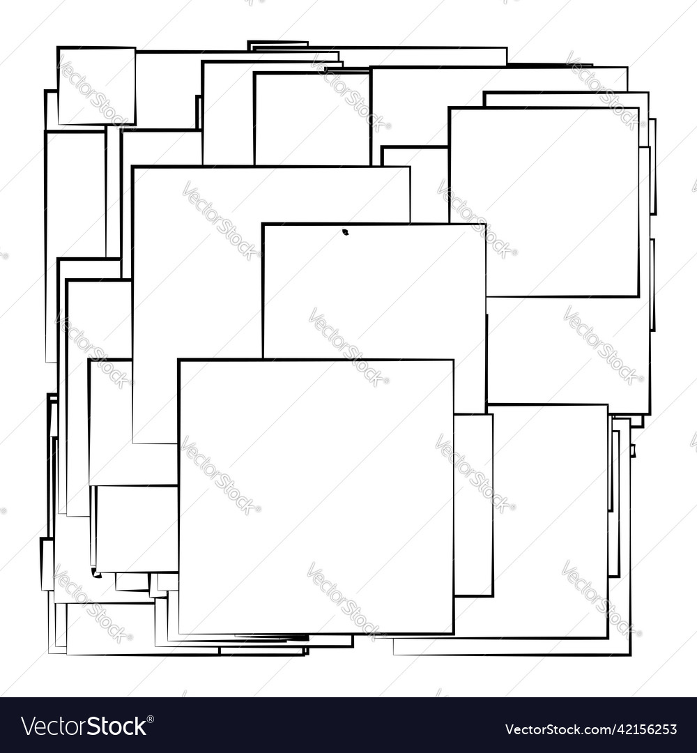 Abstract overlapping squares pattern vector image Abstract overlapping squares pattern