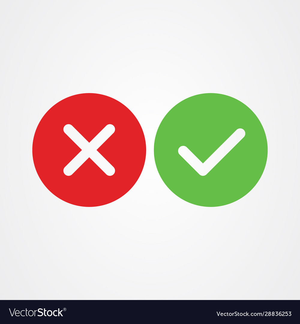 Checkmark and Cross Mark Icons