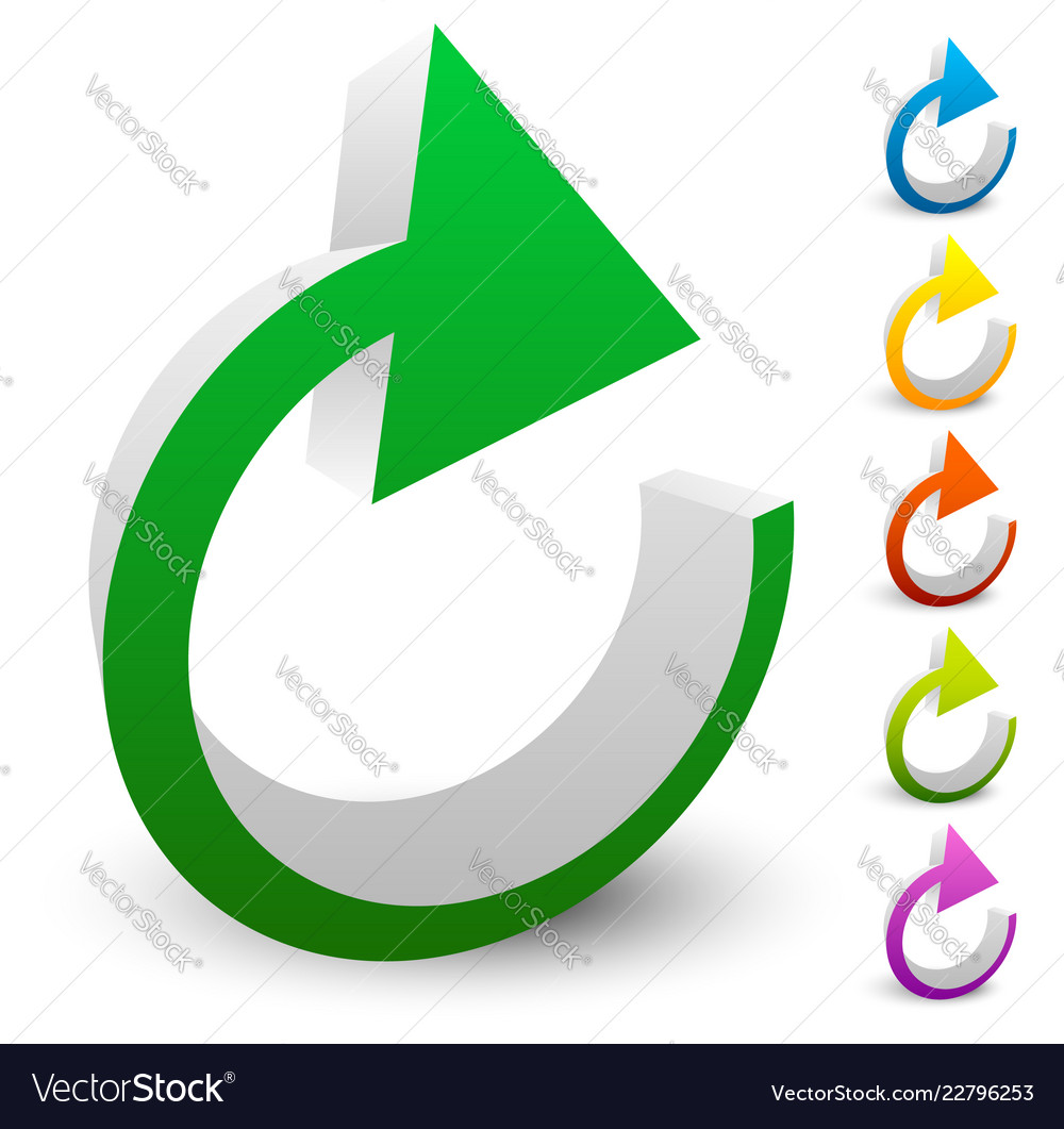 Circular loop refresh cycle clockwise right vector image Circular loop refresh cycle clockwise right