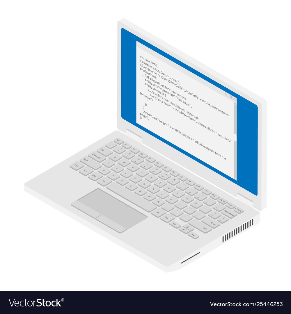 Codierung und Programmierung auf Laptop vector image Codierung und Programmierung auf Laptop