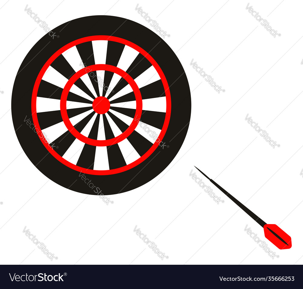 Dart arrow on a white background