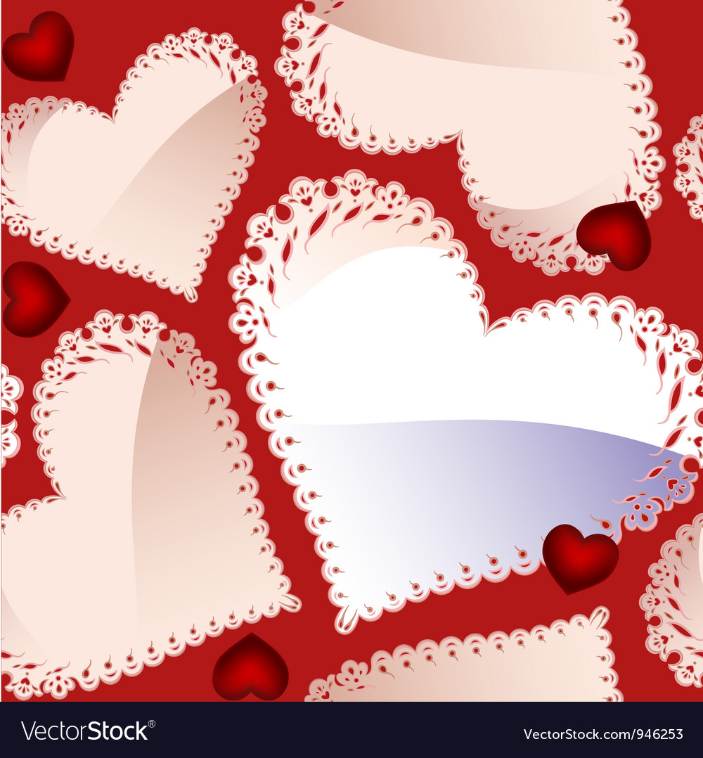 Heart Pattern - Romantic Red & White