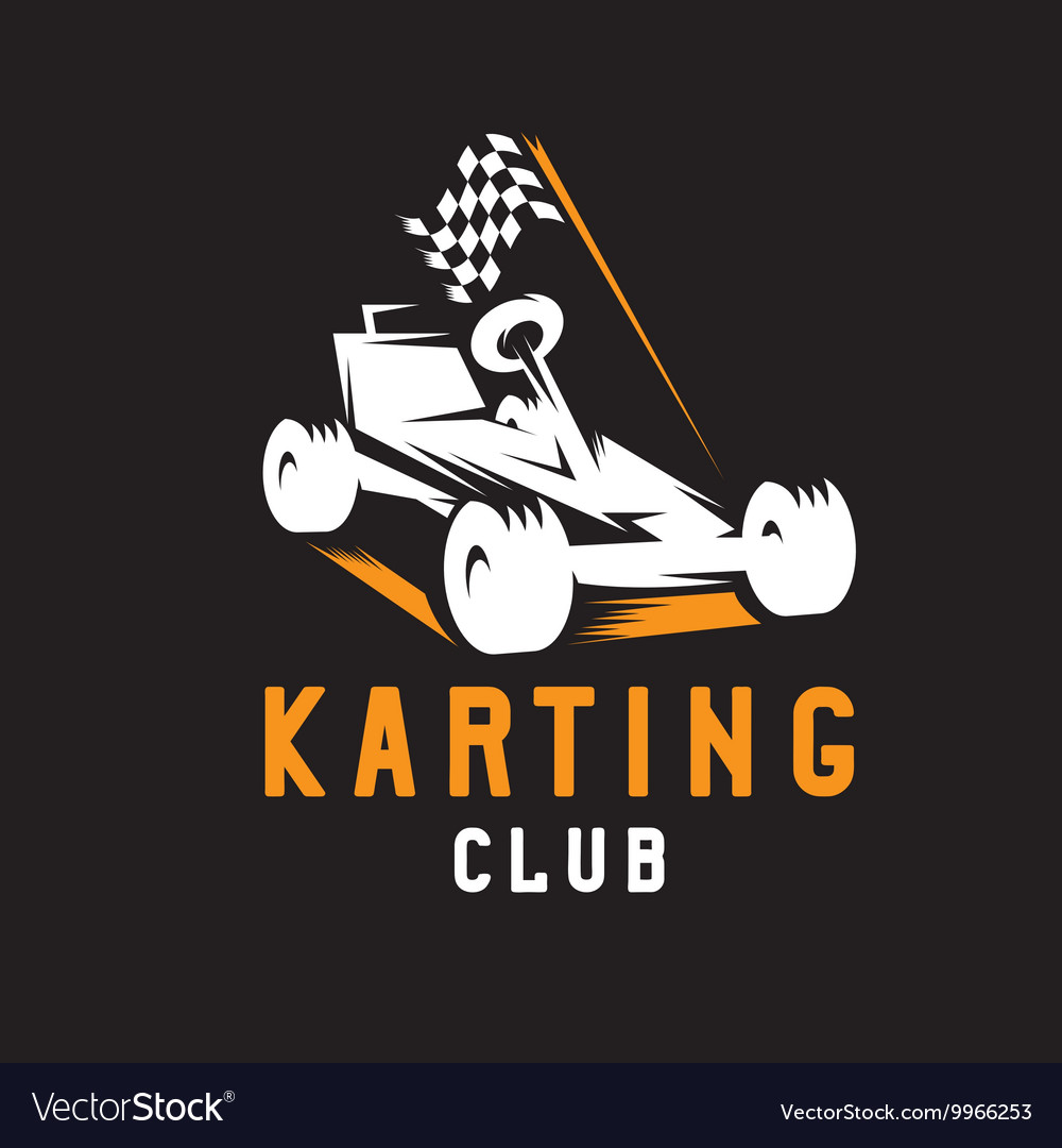 Kart with finish flag design template