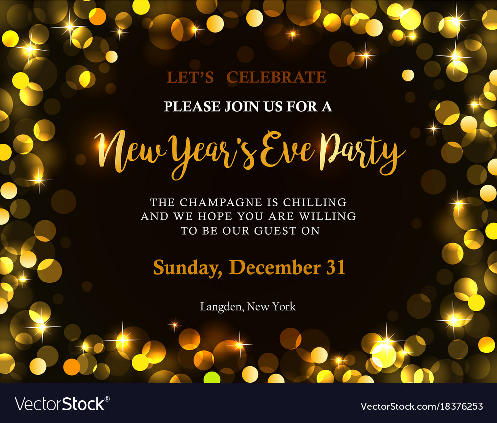 New Year Party Invitation Royalty Free Vector Image