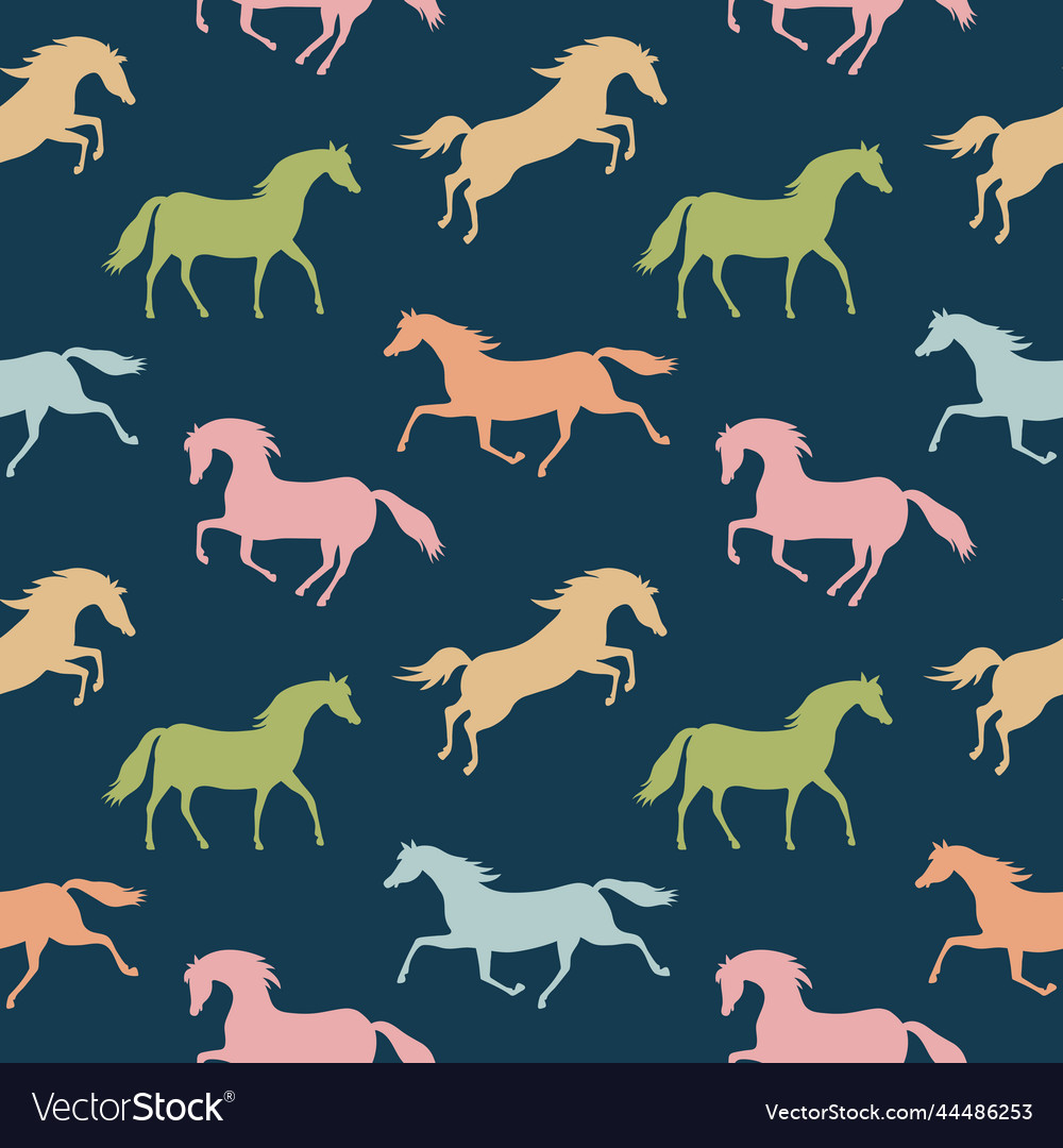 Seamless pattern with colorful running