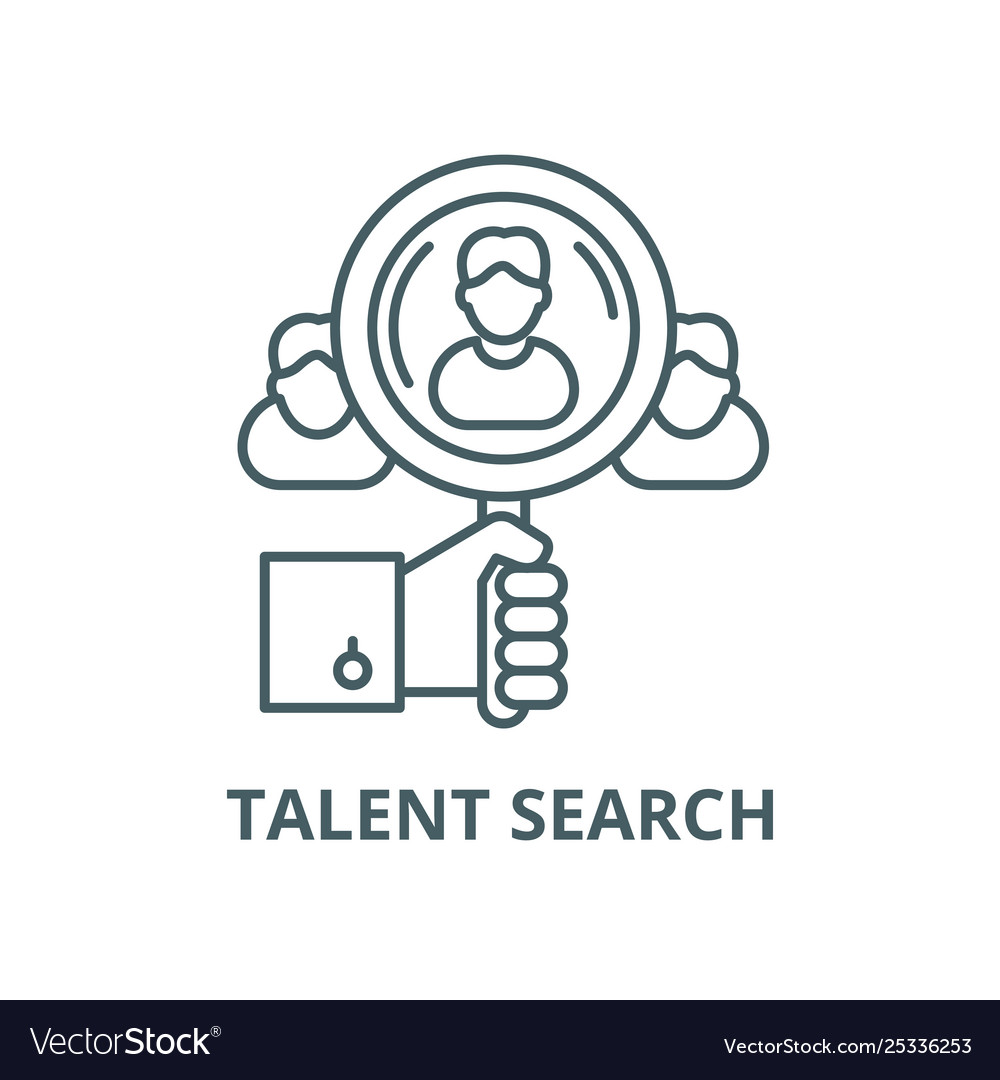 Talent Search Line Icon Linear Concept Royalty Free Vector