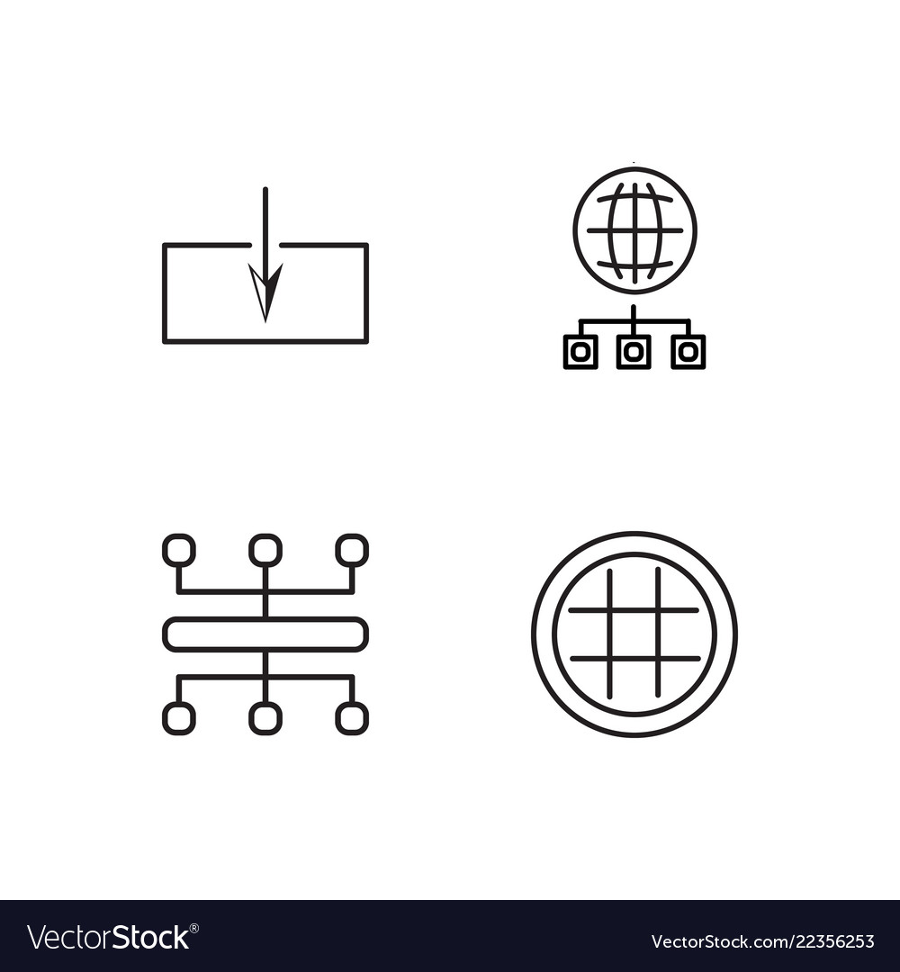 Web simple outlined icons set vector image Web simple outlined icons set