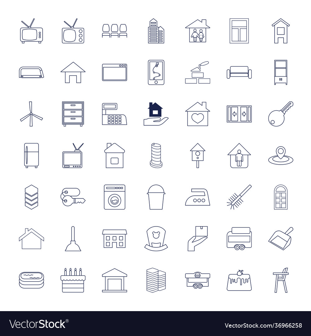 49 home icons Royalty Free Vector Image - VectorStock