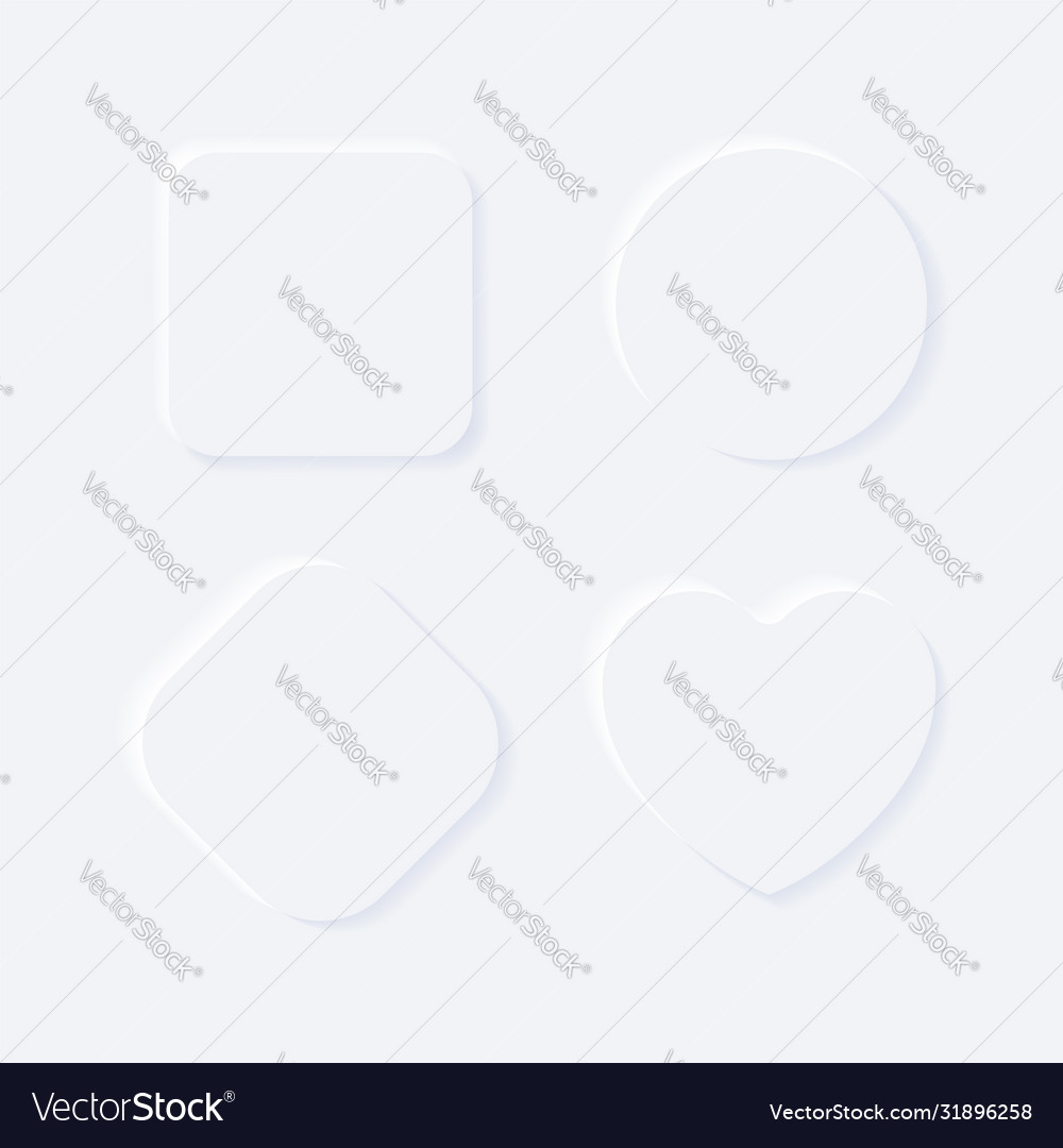A set buttons for interface square rhombus