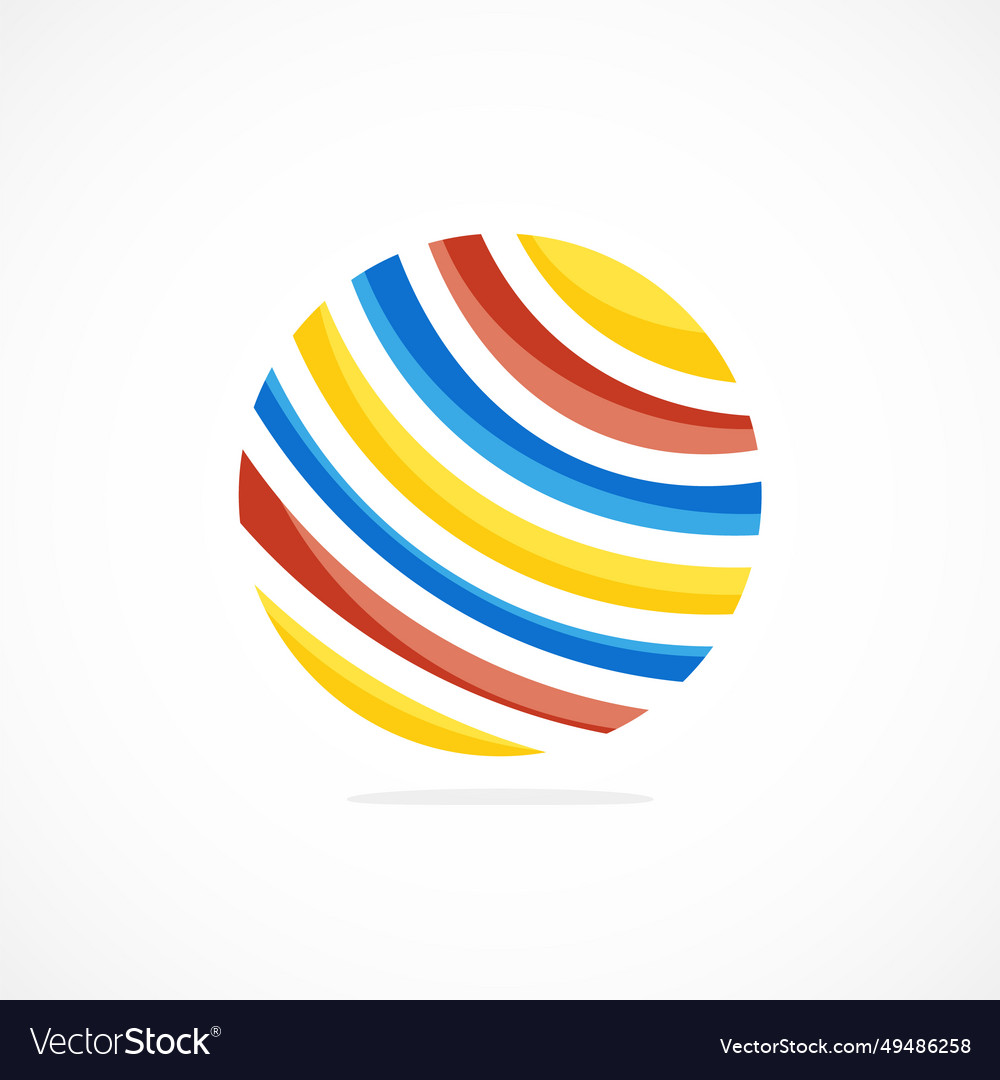 Abstract circle logo dynamic aesthetic