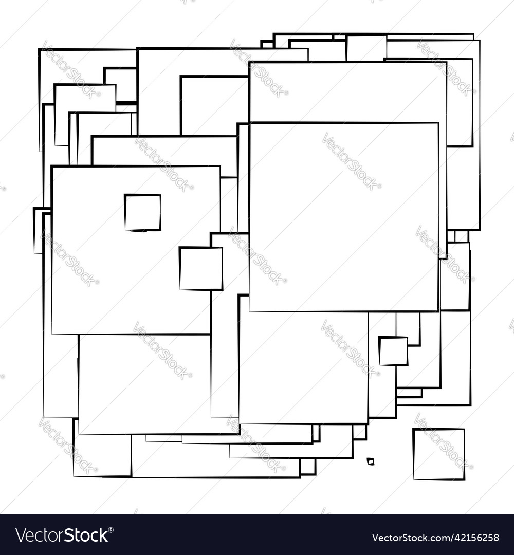 Abstract overlapping squares pattern