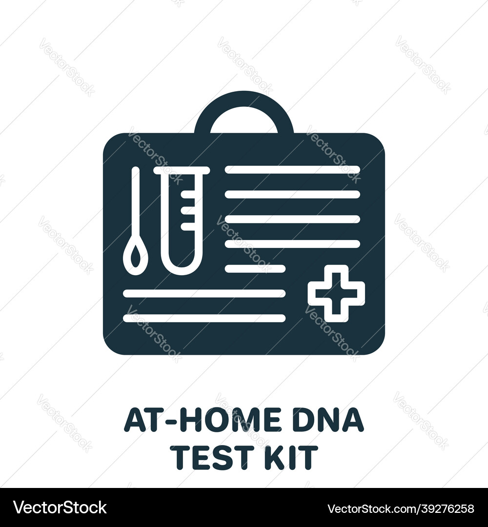Athome dna test kits silhouette icon sample Vector Image