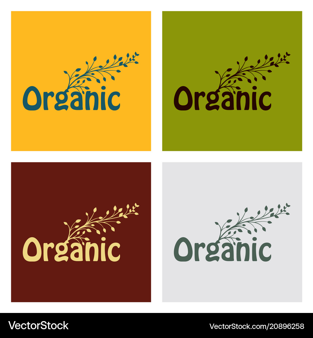 Calligraphy in with tree on the letter Royalty Free Vector