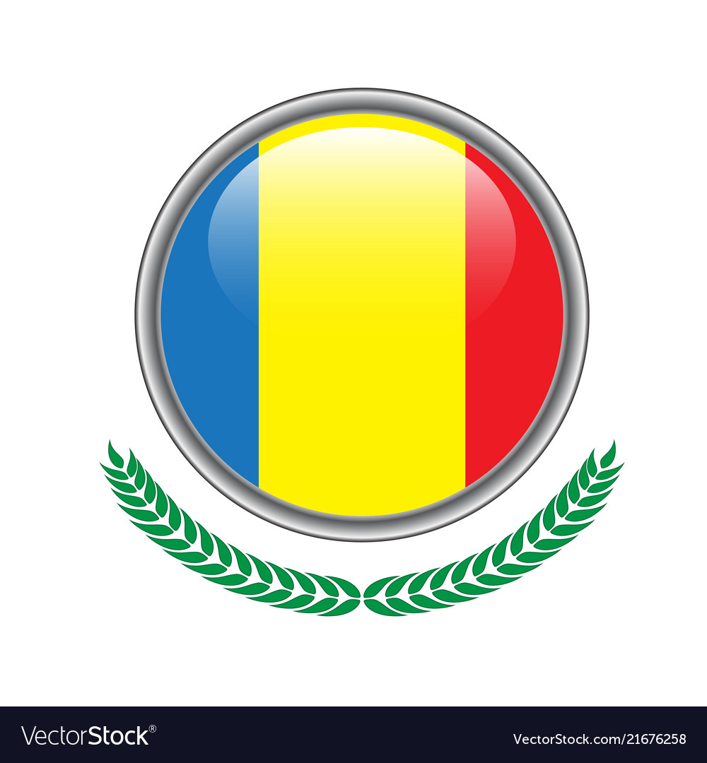 Chad flag button icon
