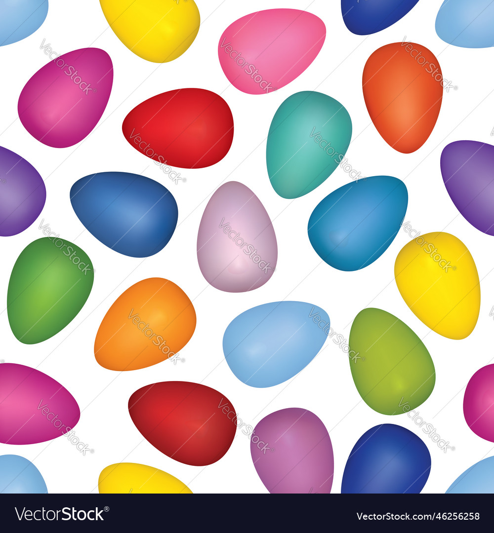 Easter egg seamless pattern spring holiday Vector Image