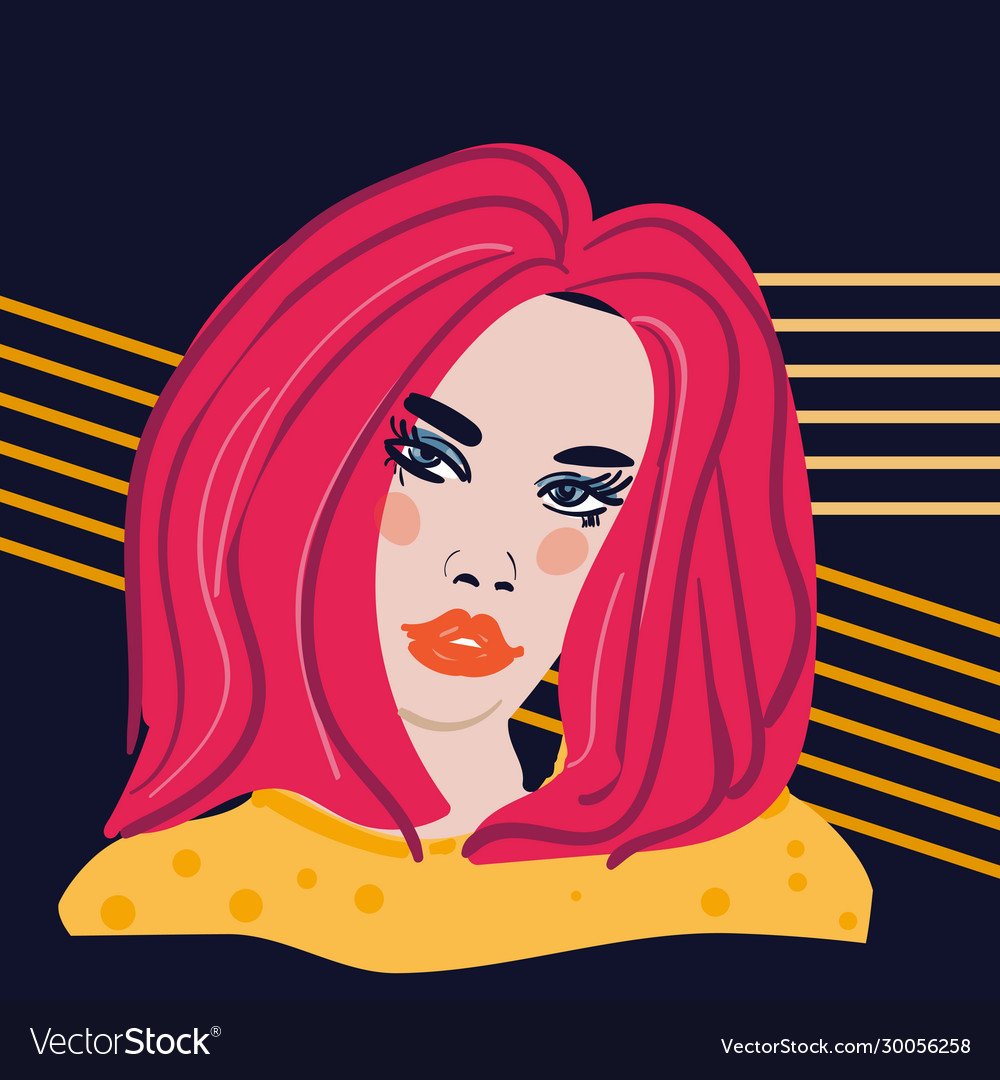 Fashion girl in style pop art Royalty Free Vector Image