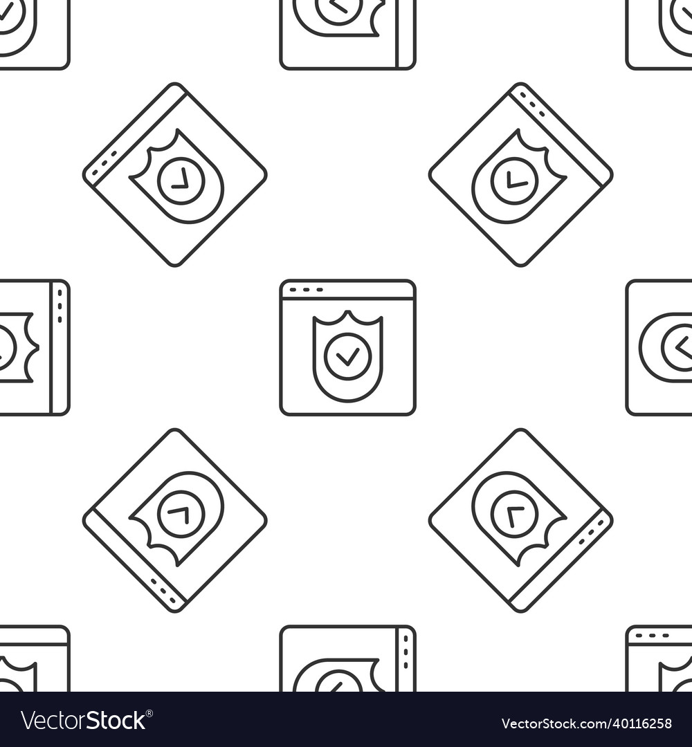 Grey line browser with shield icon isolated