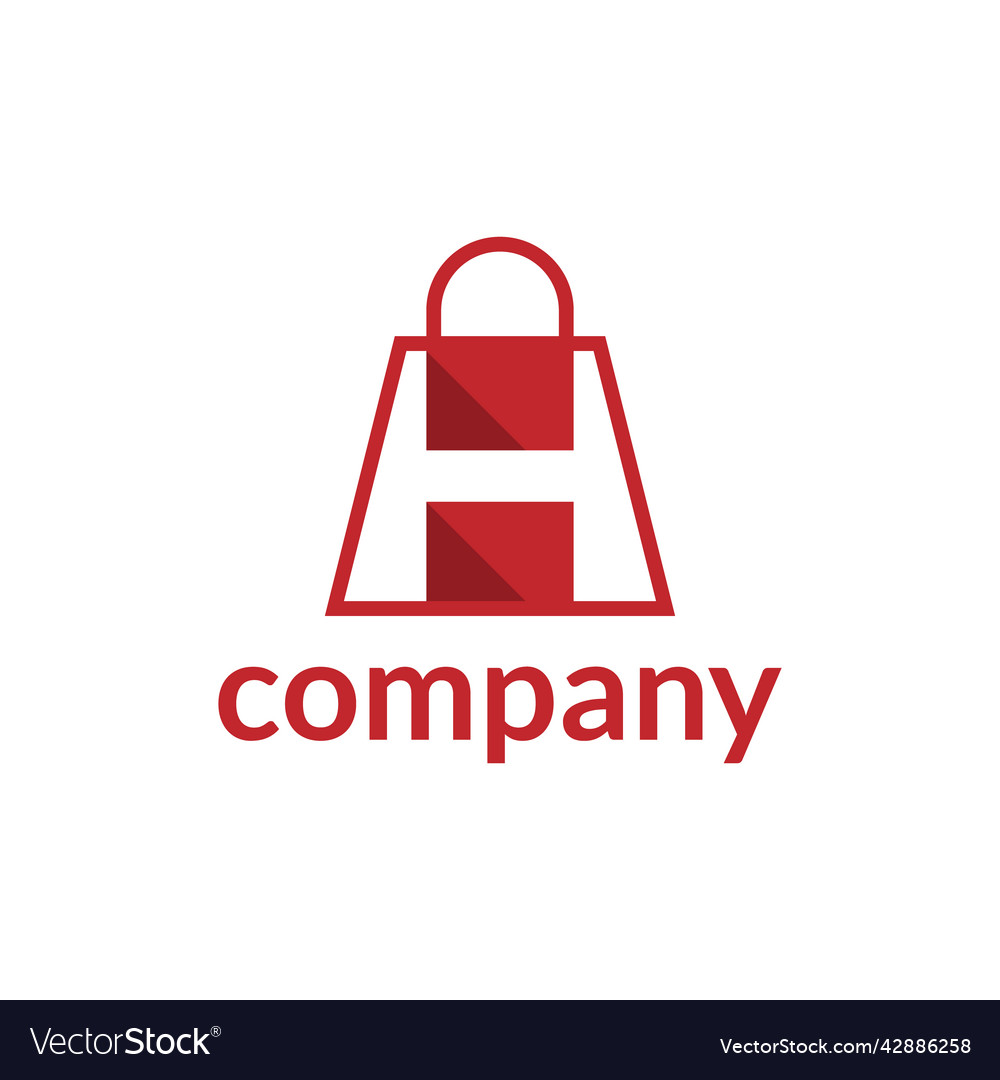 Letter h shop logo vector image Letter h shop logo