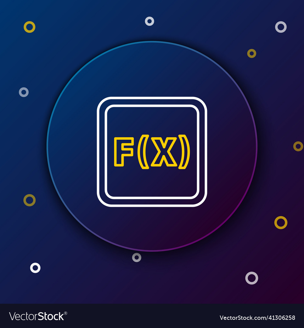Line function mathematical symbol icon isolated vector image Line function mathematical symbol icon isolated