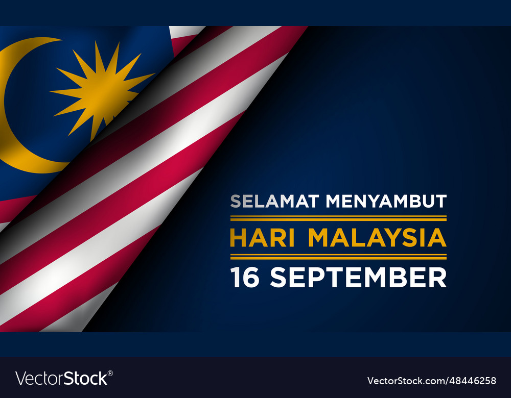 Malaysia day background design Royalty Free Vector Image