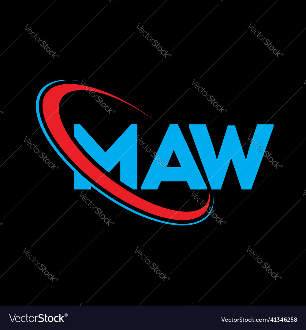 Maw logo letter design Royalty Free Vector Image