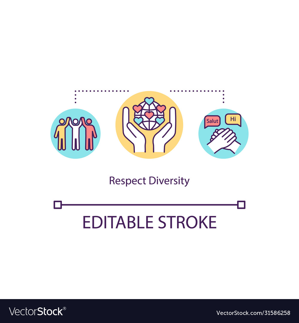 Respect diversity concept icon Royalty Free Vector Image