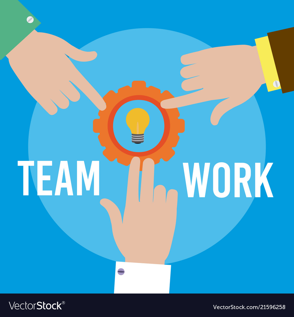 Teamwork and support Royalty Free Vector Image