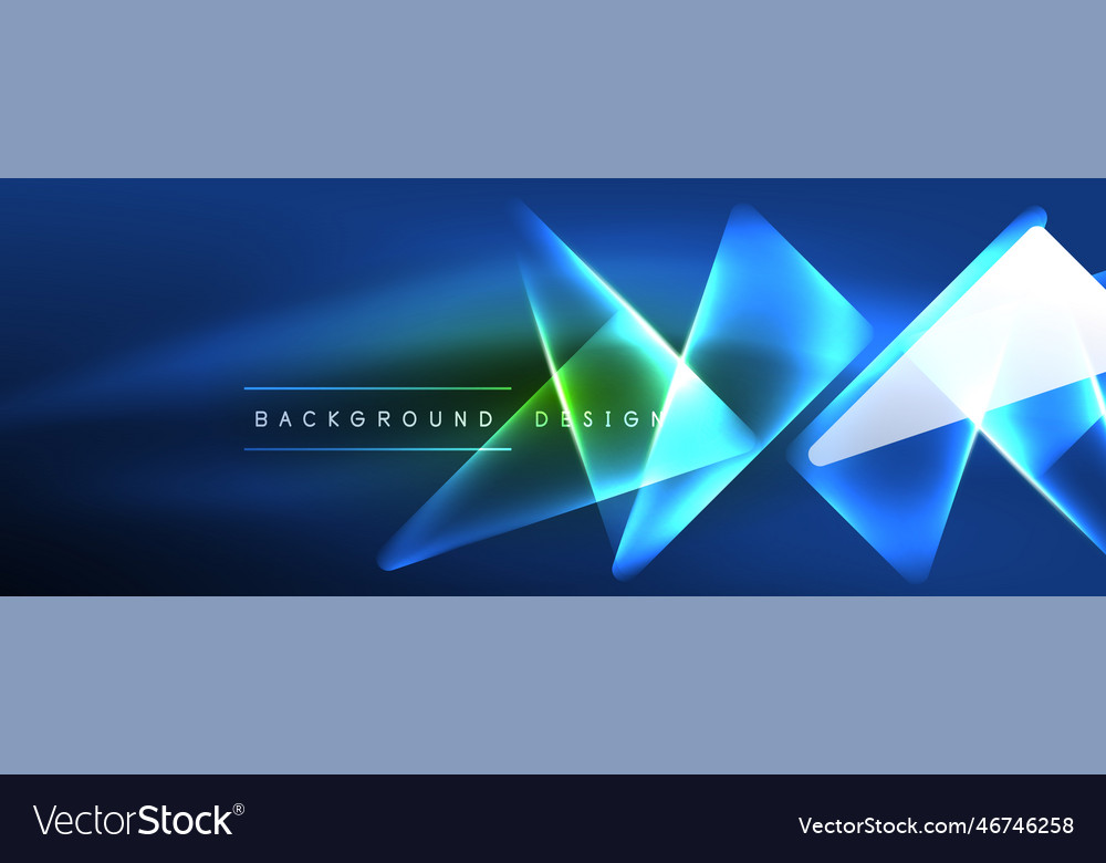 Vibrant geometric neon shiny line background a Vector Image