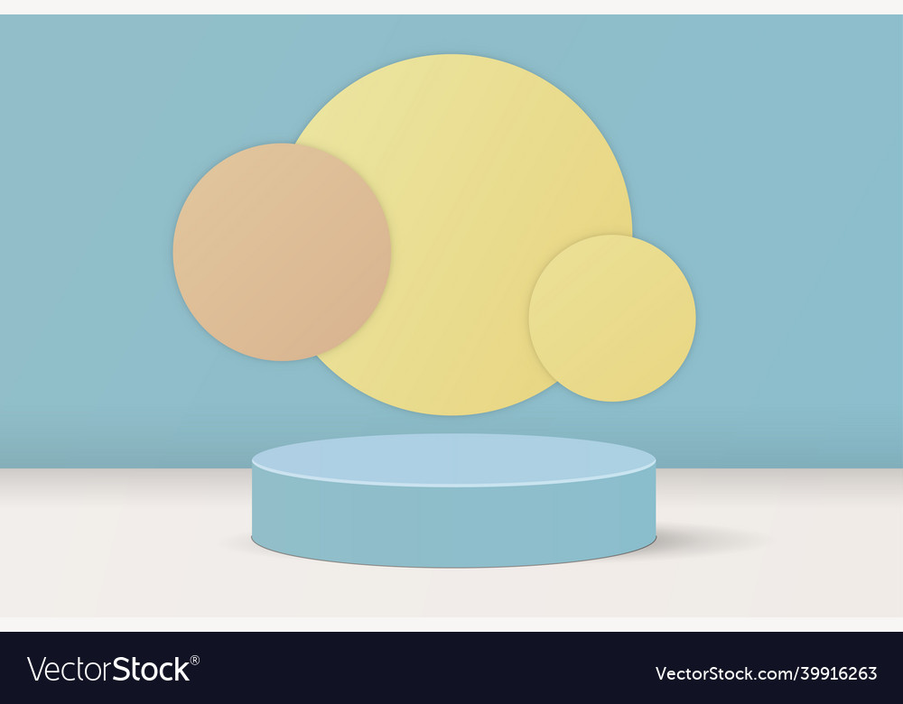 3d stage background product scene with geometric Vector Image